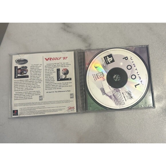 Virtual Pool (Sony PlayStation 1, 1996) PS1 Complete and Tested - Picture 2 of 5